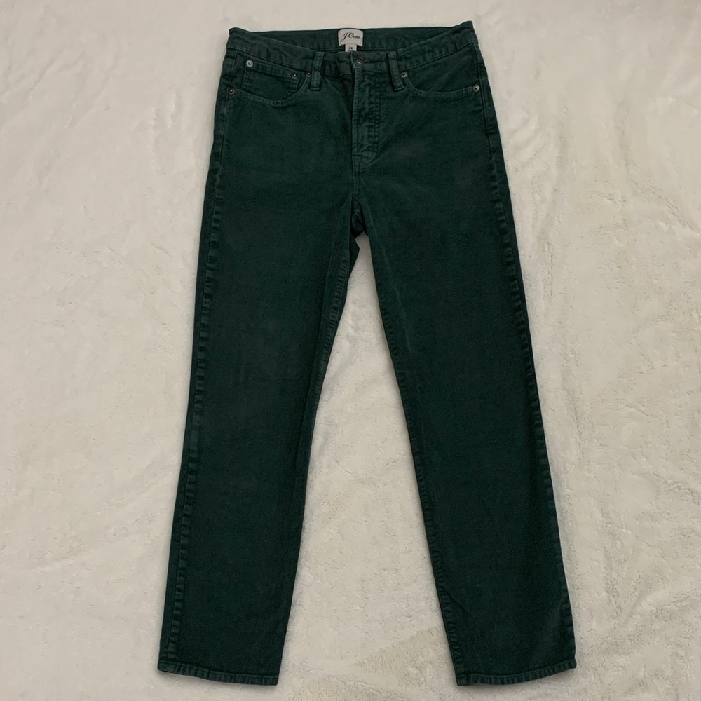 J. Crew Forest Green 76% Cotton 18% Lyocell 5% Polyester Corduroy Trousers